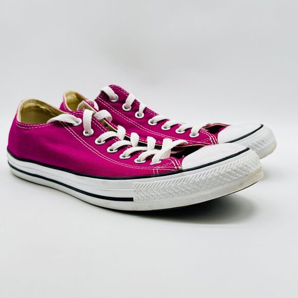 Converse All Star Mens 10 Pink Low Chuck Taylor Canvas Shoes Sneakers Trainers - Picture 2 of 11